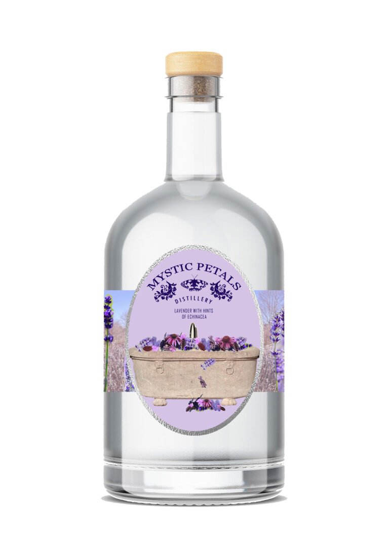 Gin Bottle Lavender Non Copyright